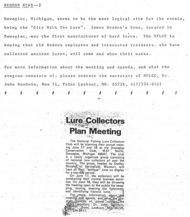 May 13, 1977 John Goodwin letter to Plug Hunters