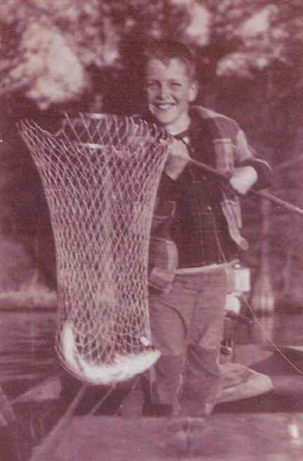 Mr. Harbin did only Fly Fishing from 1950 - 1962 then he started casting in 1963.  CAH II at age nine is netting a 1954 Poppin Bug 3 1/2 pound bass out of Horseshoe Lake, Arkansas just 30 miles west of Memphis.