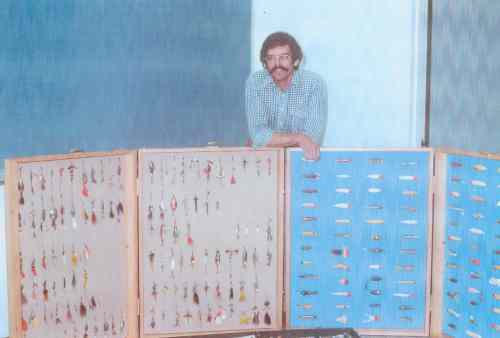 Dudley Murphy, Founder and First NFLCC President with his lure collection.