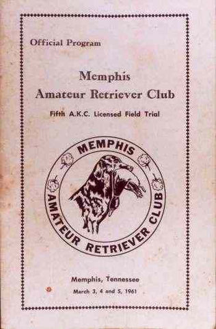 Ford Graham and Clyde A. Harbin were invited to work to set up the field trials and operation of the National Retriever Field Trial Club's National Championship Stake for November 17 - 20, 1960.  This event was held at the August A. Busch Memorial Wildlife Area in Weldon Spring, Missouri.