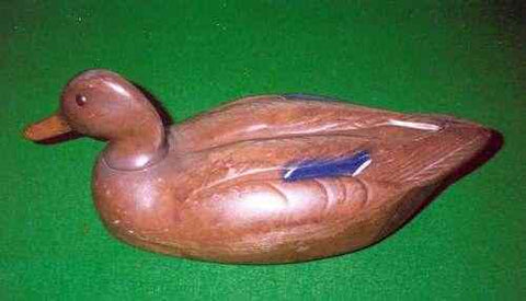 Mrs. Harbin purchased this Herter's Duck Decoy on February 2, 2003 at a local flea market for $10.  The bottom is marked:  Herter's Inc. Since 1893, Waseca Min USA".  The original Herter's went out of business in 1978.  Not sure who made this decoy.