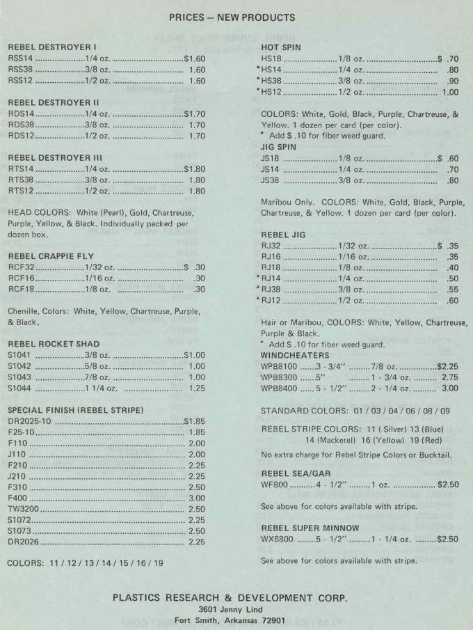 Rebel 1972 Catalog