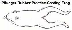 Pflueger Rubber Practice Casting Frog