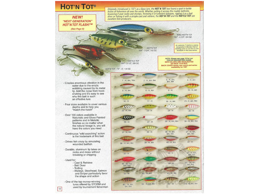 1996-1997 Storm Lures Catalog + Insert / Price List – My Bait Shop, LLC