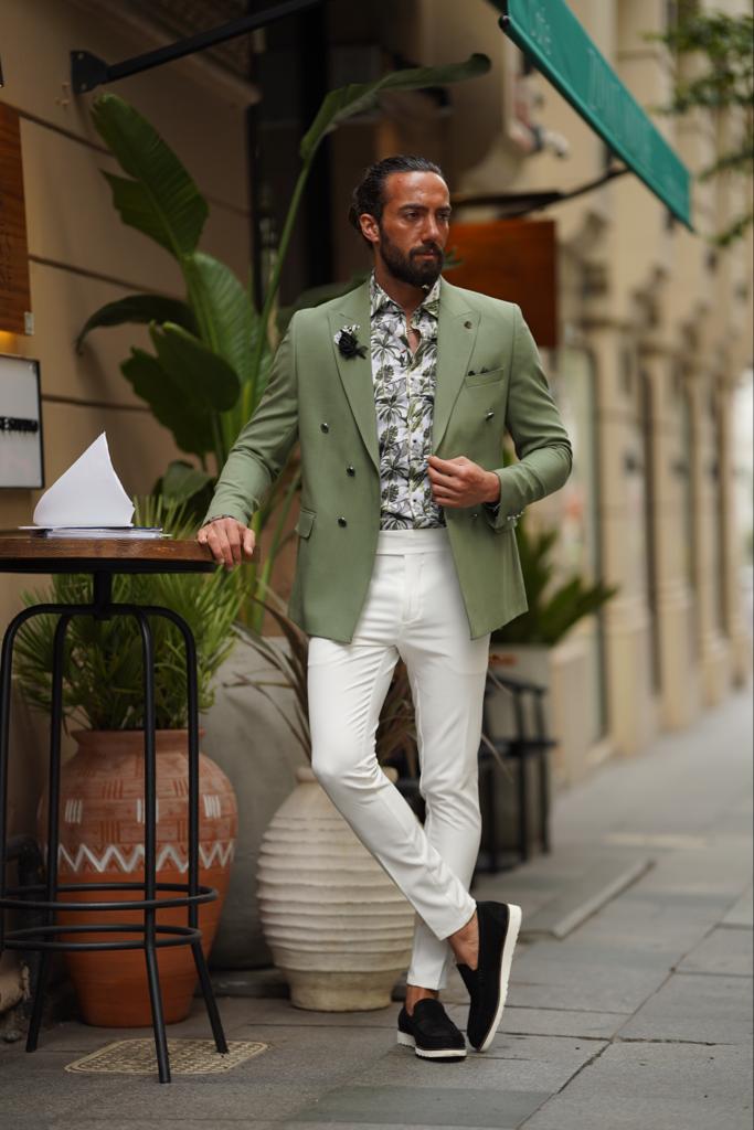 Evo Green Slim Fit Combination Suit – BRABION