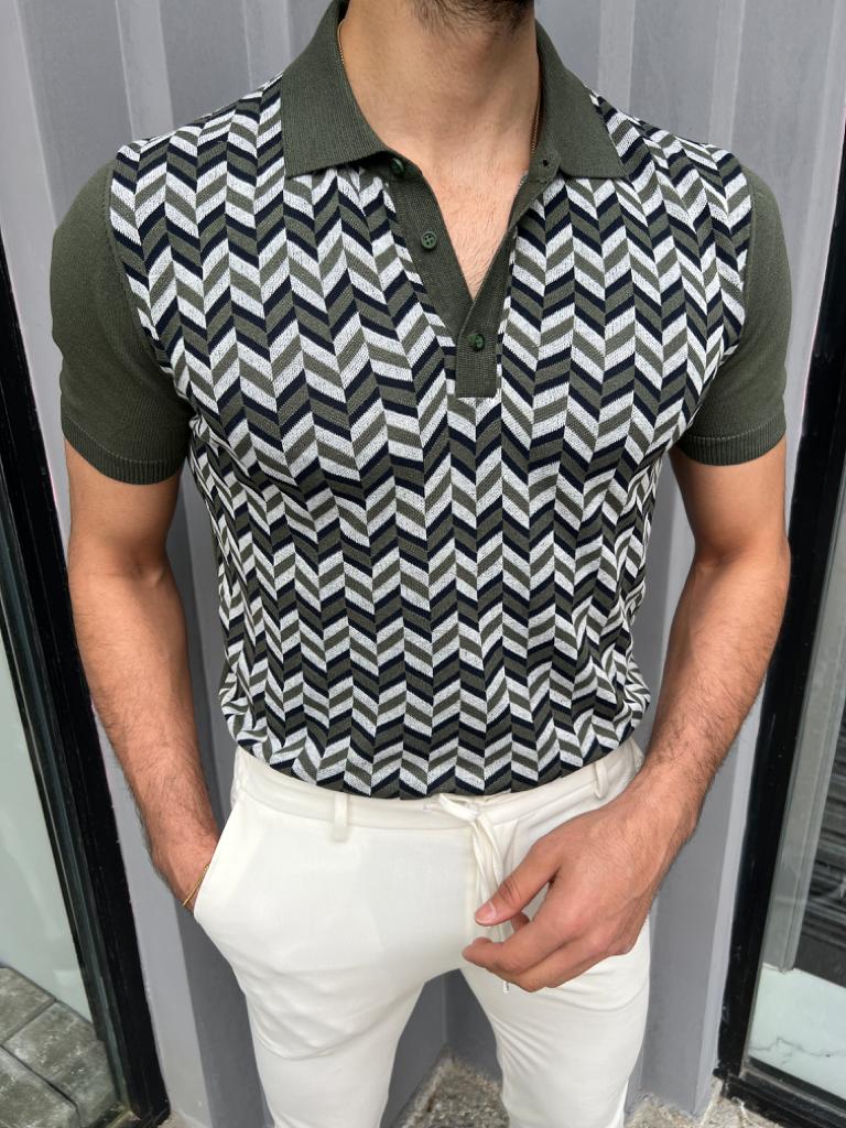 Sorento Khaki Slim Fit Polo T-Shirt – BRABION