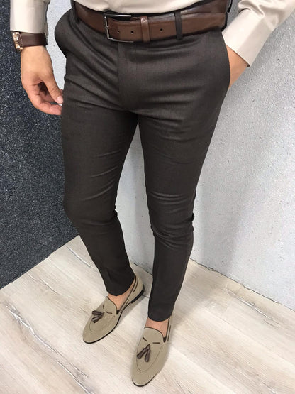 Kingston Brown Slim Pants – BRABION