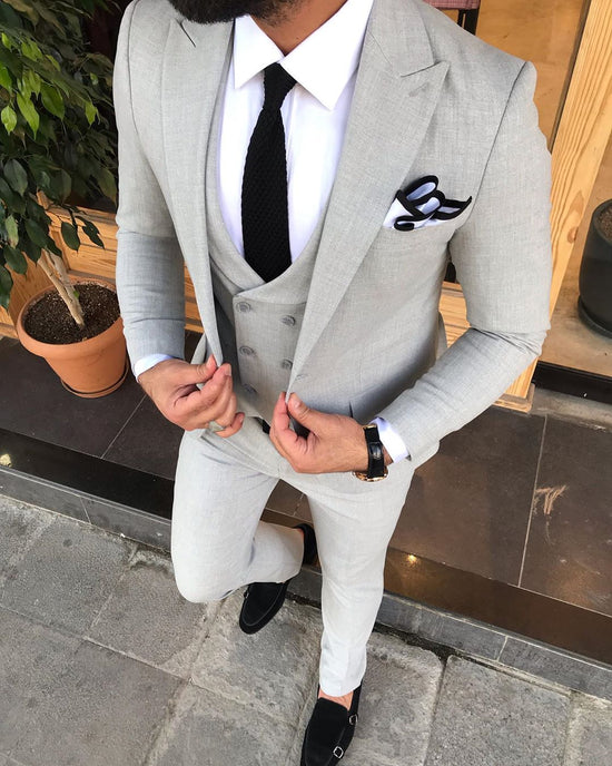 Davis Gray Slim-Fit Suit – BRABION