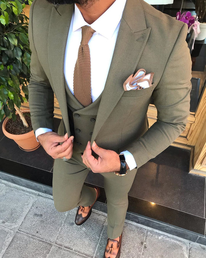 Austin Khaki Slim-Fit Suit – BRABION