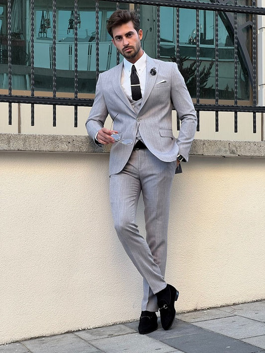 Davis Gray Slim-Fit Suit