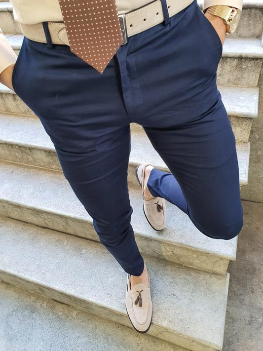 Oakland Anthracite Slim Fit Pinstripe Pants – BRABION