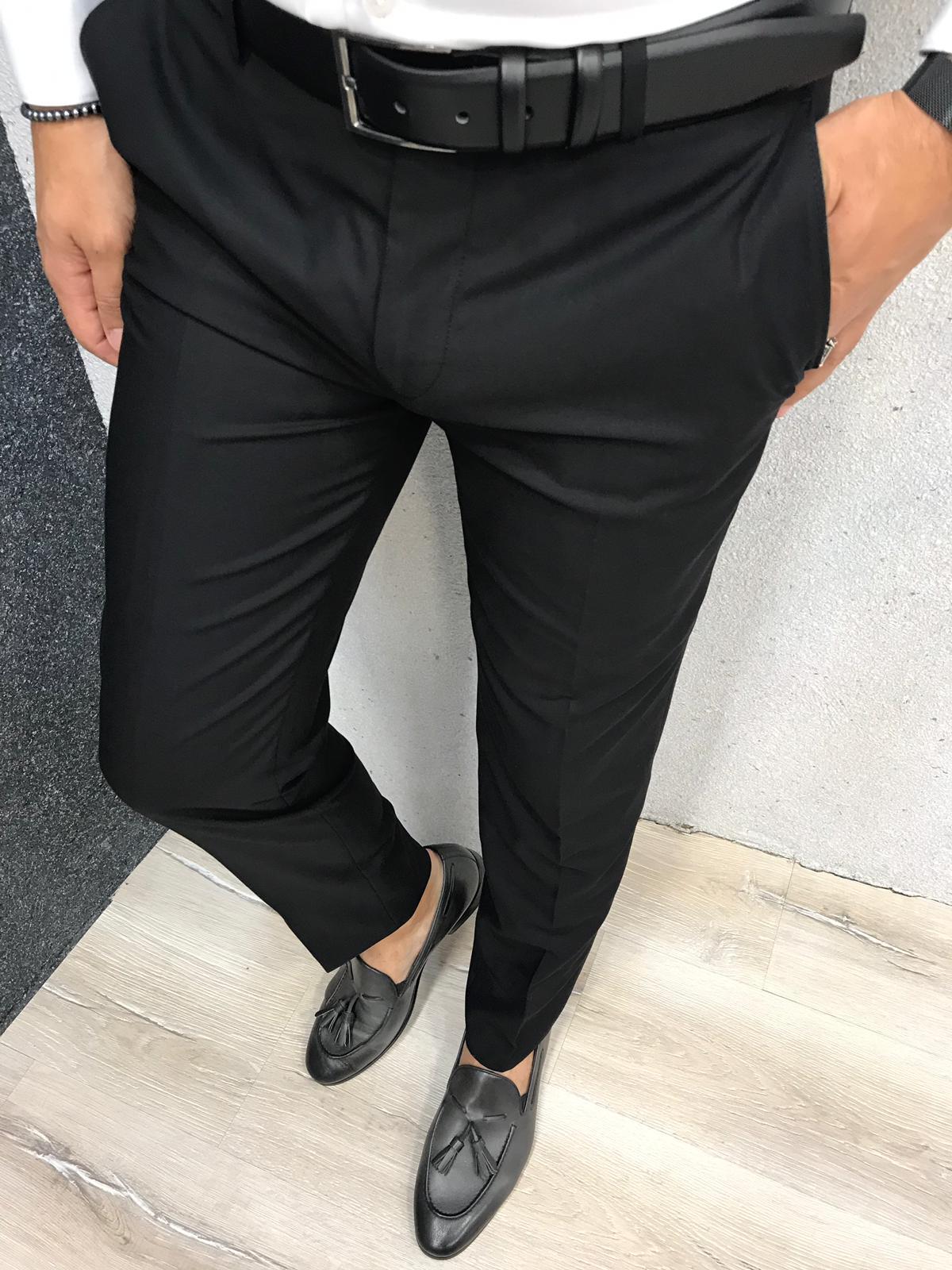 Apollo Black Slim-Fit Suit – BRABION