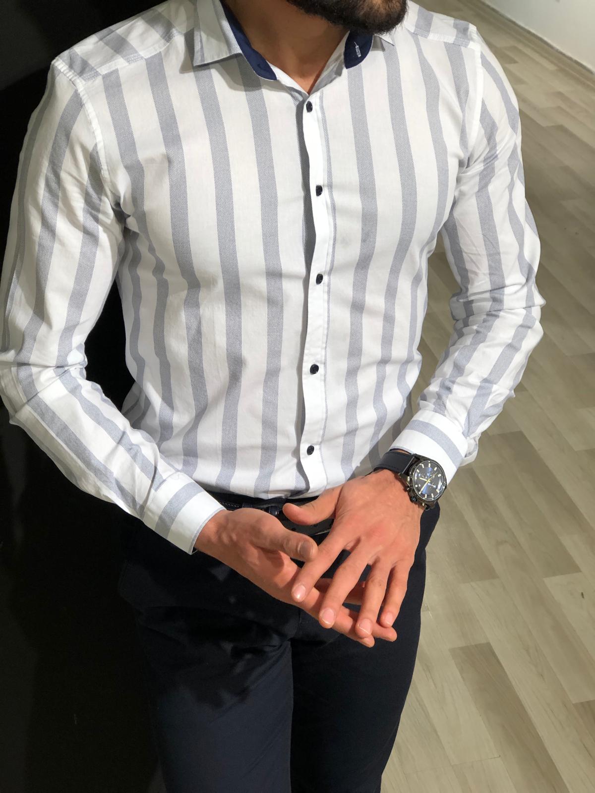 Capstone White Striped Shirt – BRABION