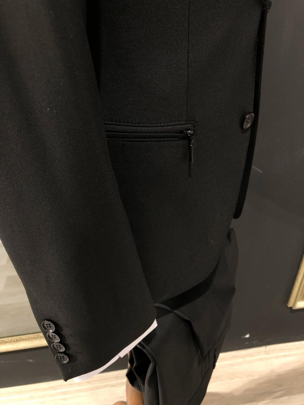 Aqua Black Slim Fit Suit – brabion