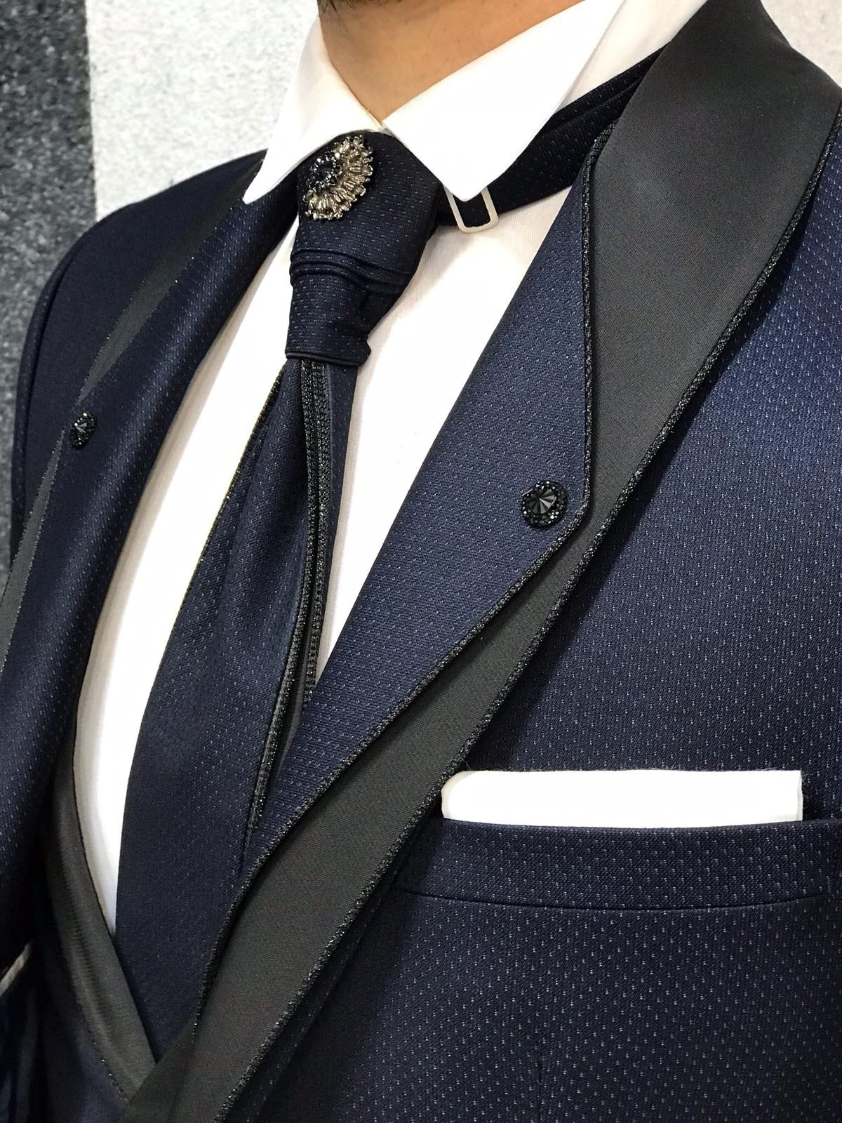 Lazio Navy Tuxedo Suit – BRABION