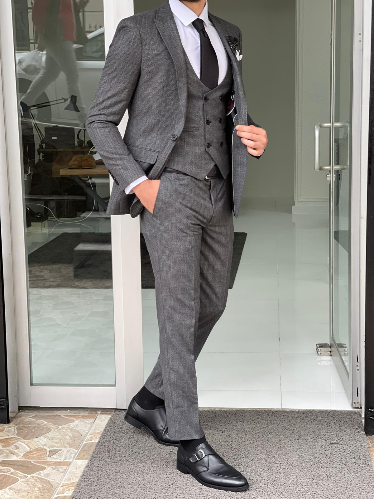 graphite gray suit