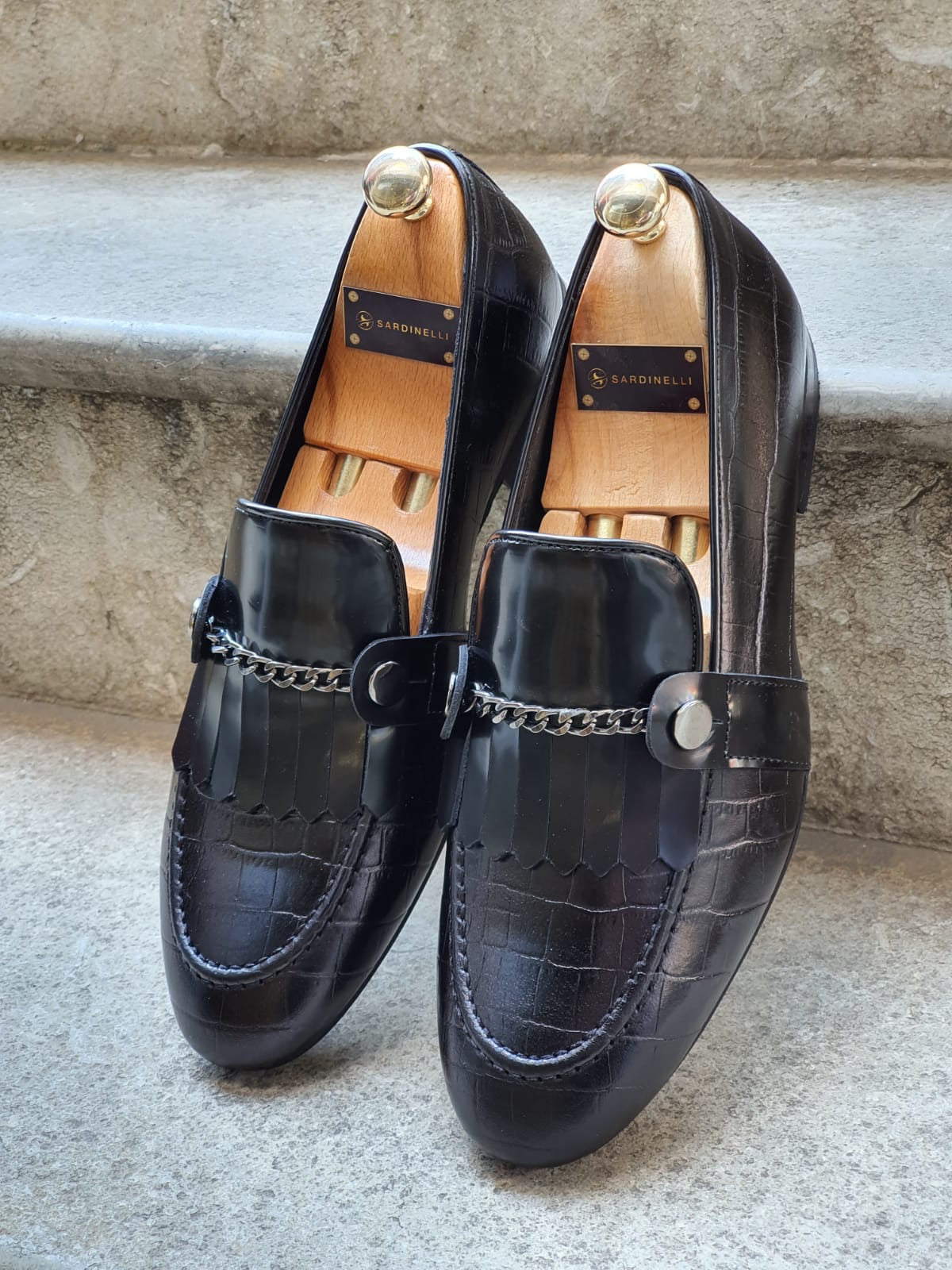 Reno Black Kilt Loafers – BRABION