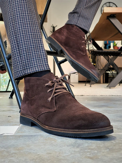 Torino Brown Suede Chukka Boots – BRABION