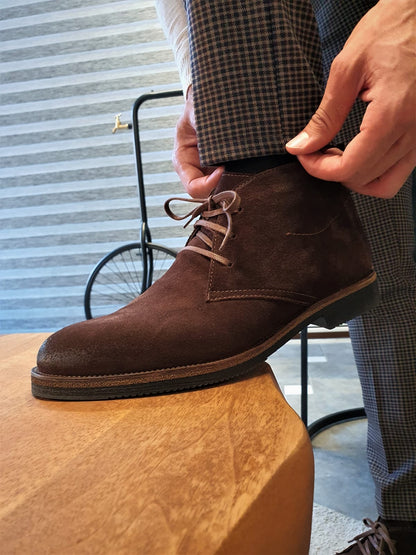 Torino Brown Suede Chukka Boots – BRABION