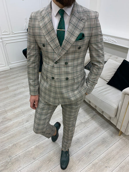 tartan suit green