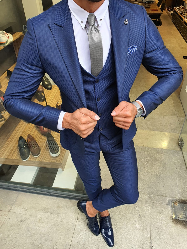 Montgomery Sax Slim Fit Suit – BRABION