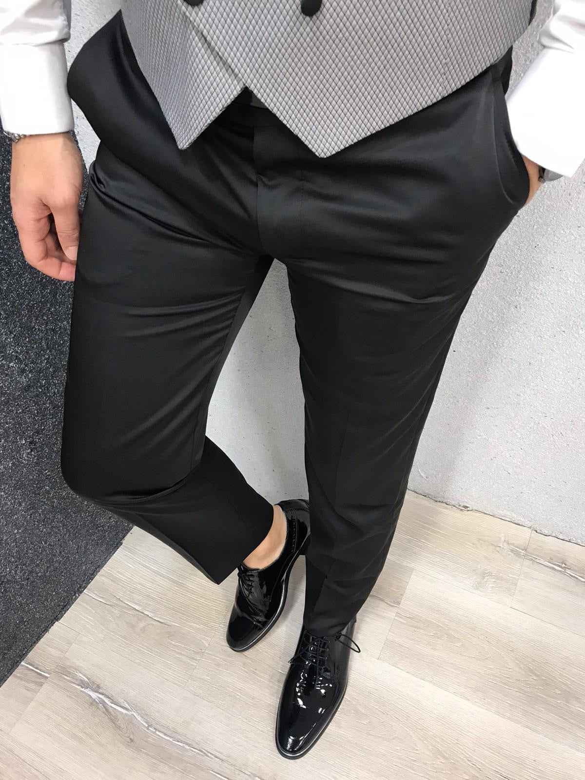 Ventura Gray Slim Fit Tuxedo – BRABION