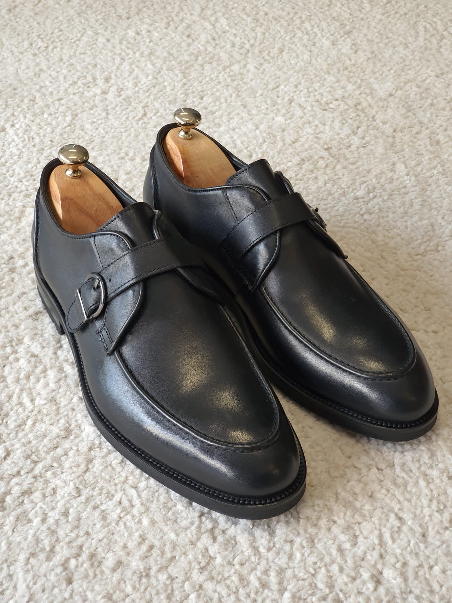 Antonio Black Buckle Loafers – BRABION