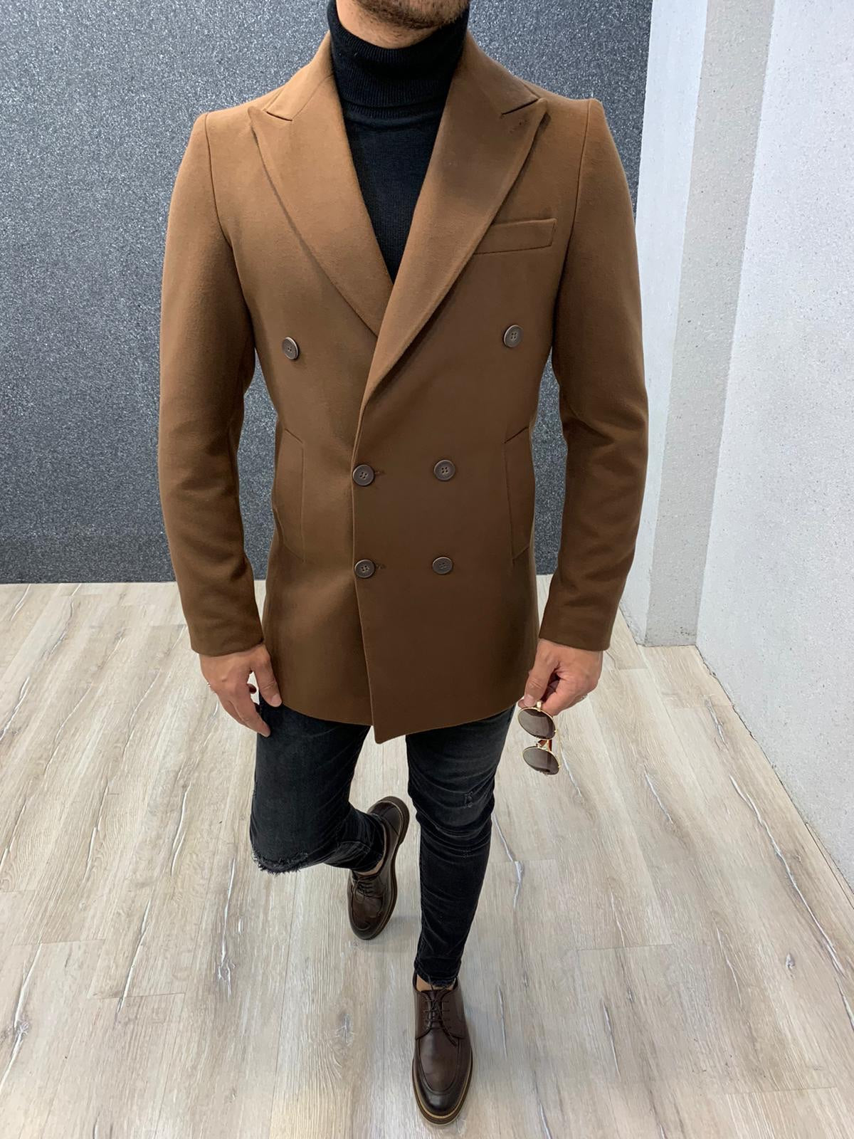 Ade Coffee Slim Fit Long Coat – BRABION