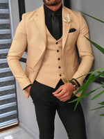 Edmond Beige Slim Fit Suit