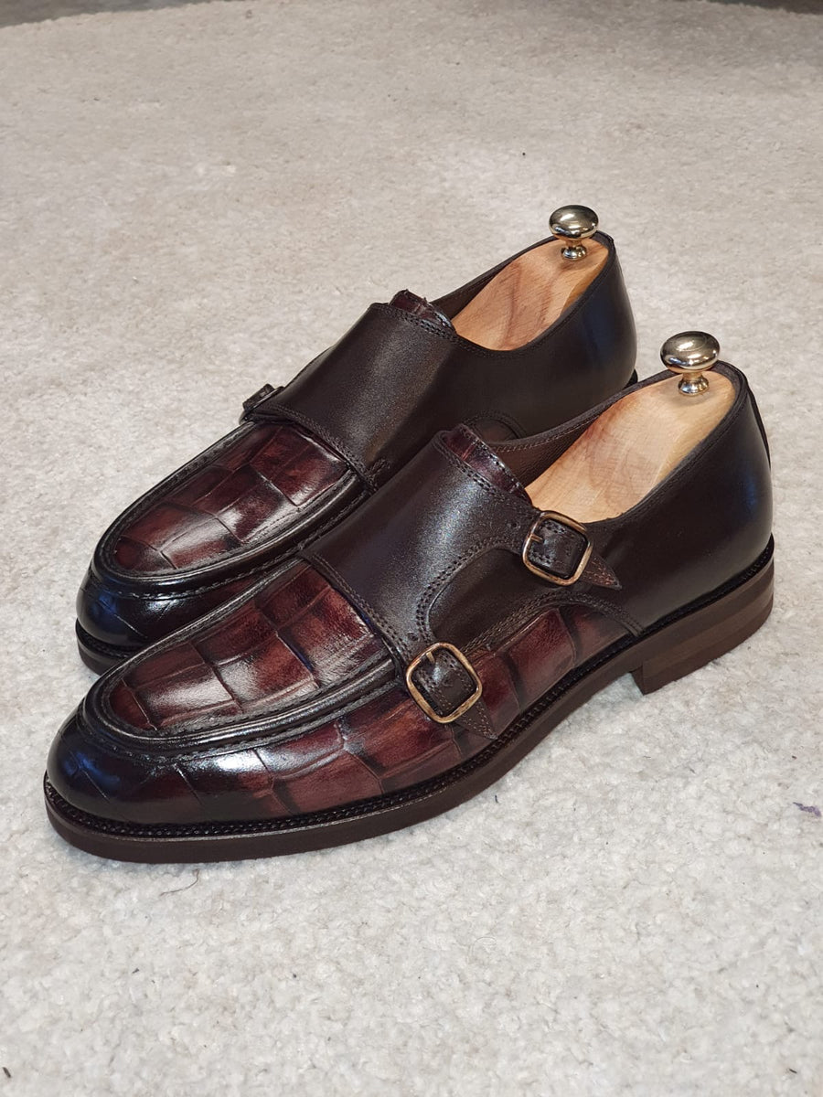 Montreal Brown Monk Strap Loafers – Brabion