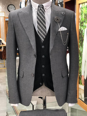 Daniel Gray Slim-Fit Patterned Suit – brabion