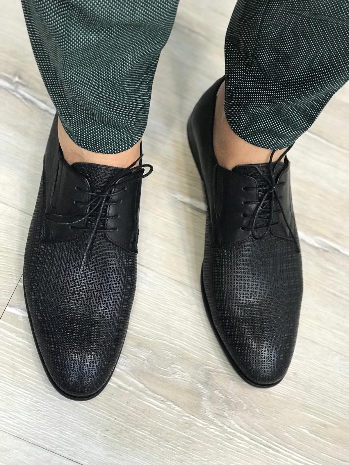 Ferrar Two Tone Black Shoes – BRABION