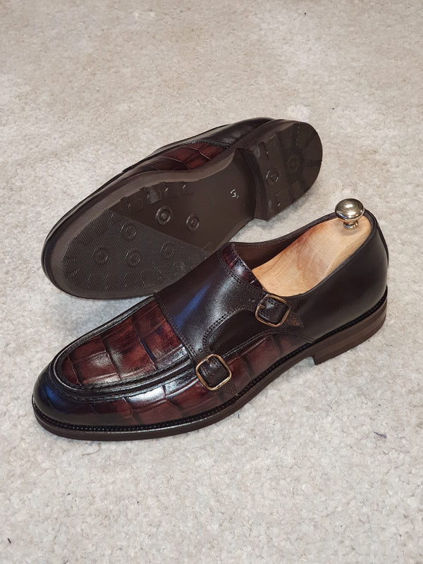 Montreal Brown Monk Strap Loafers – BRABION
