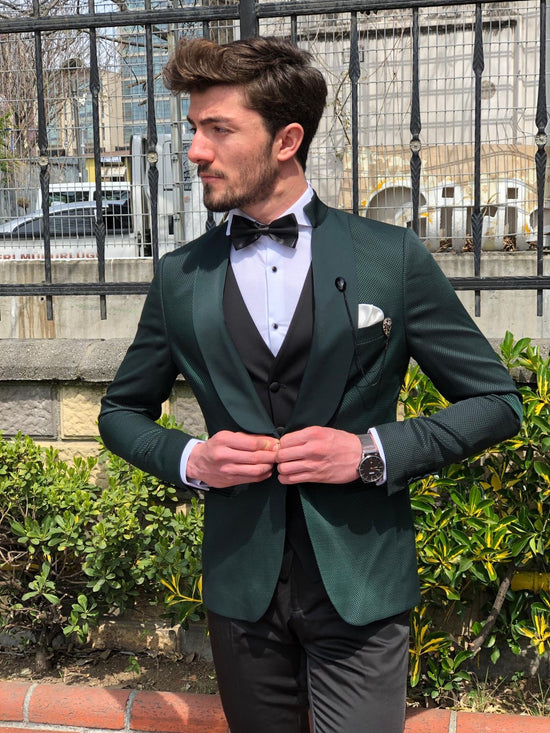 Hudson Green Tuxedo Suit – BRABION