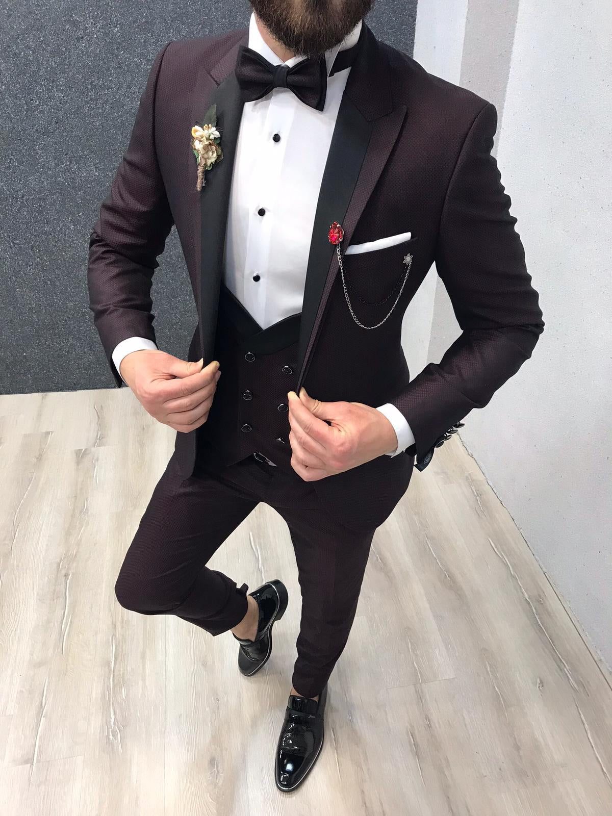 Zentro Bordo Slim Tuxedo Suit – BRABION