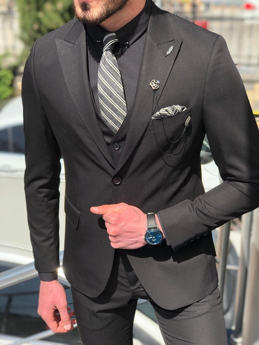 Bernard Black Slim Fit Suit – brabion