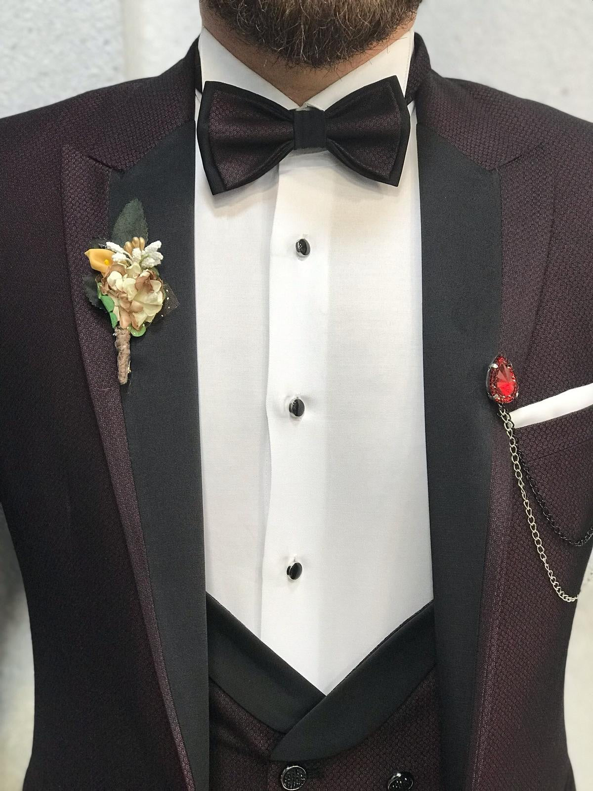 Zentro Bordo Slim Tuxedo Suit – BRABION