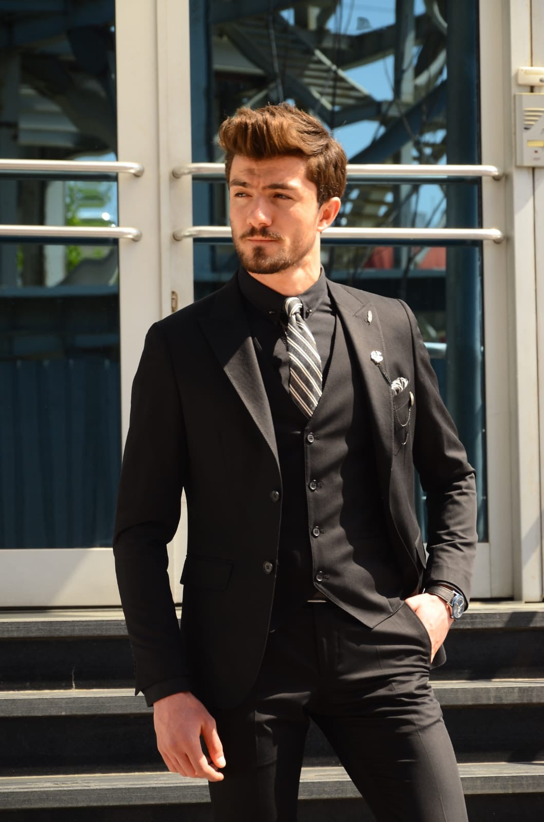 Bernard Black Slim Fit Suit – BRABION