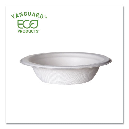 Vanguard Renewable And Compostable Sugarcane Bowls, 12 Oz, White, 1,000-carton
