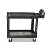 Heavy-duty Utility Cart, Two-shelf, 25.9w X 45.2d X 32.2h, Black