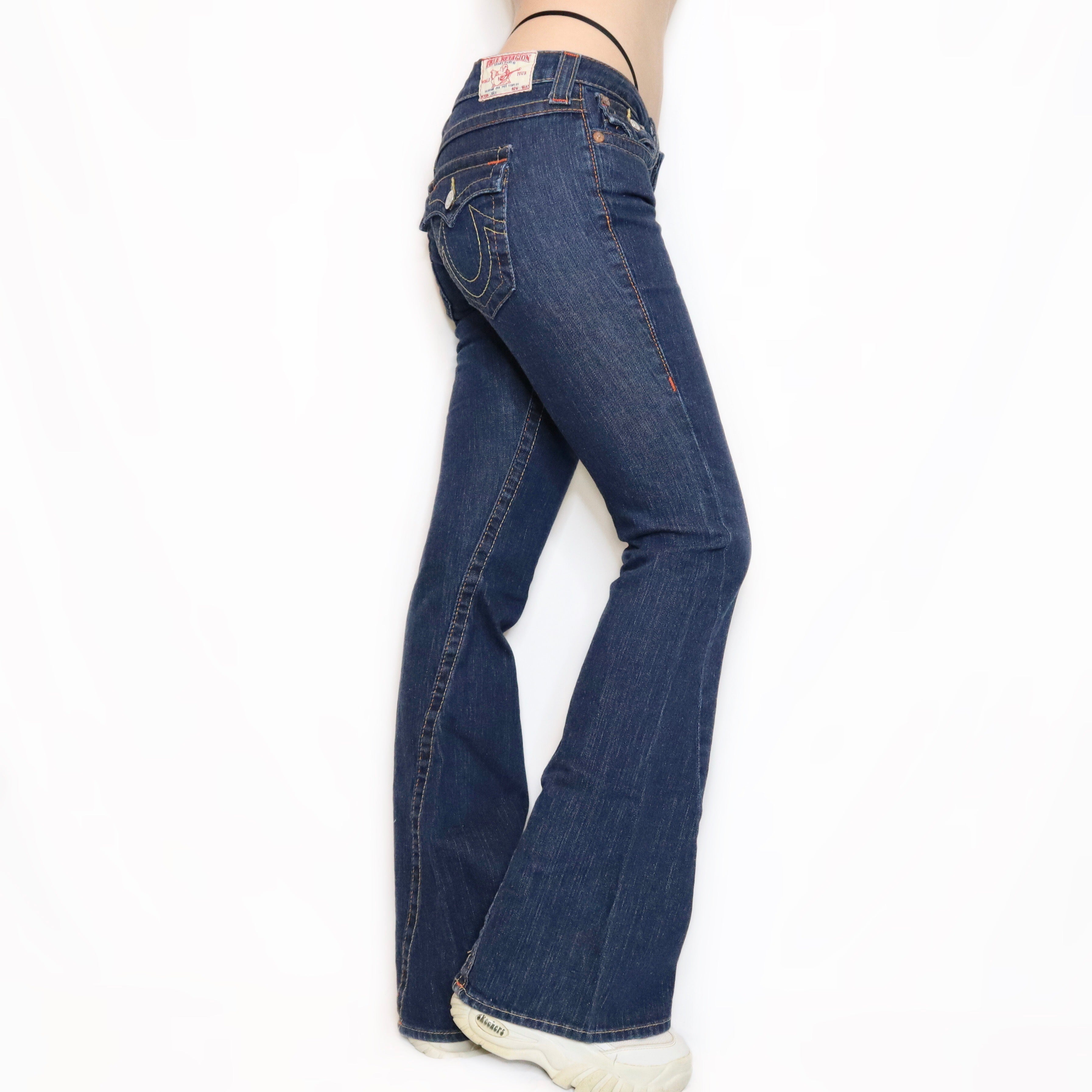 Vintage Early 2000s Iconic True Religion Low Rise Flare Jeans - Imber ...