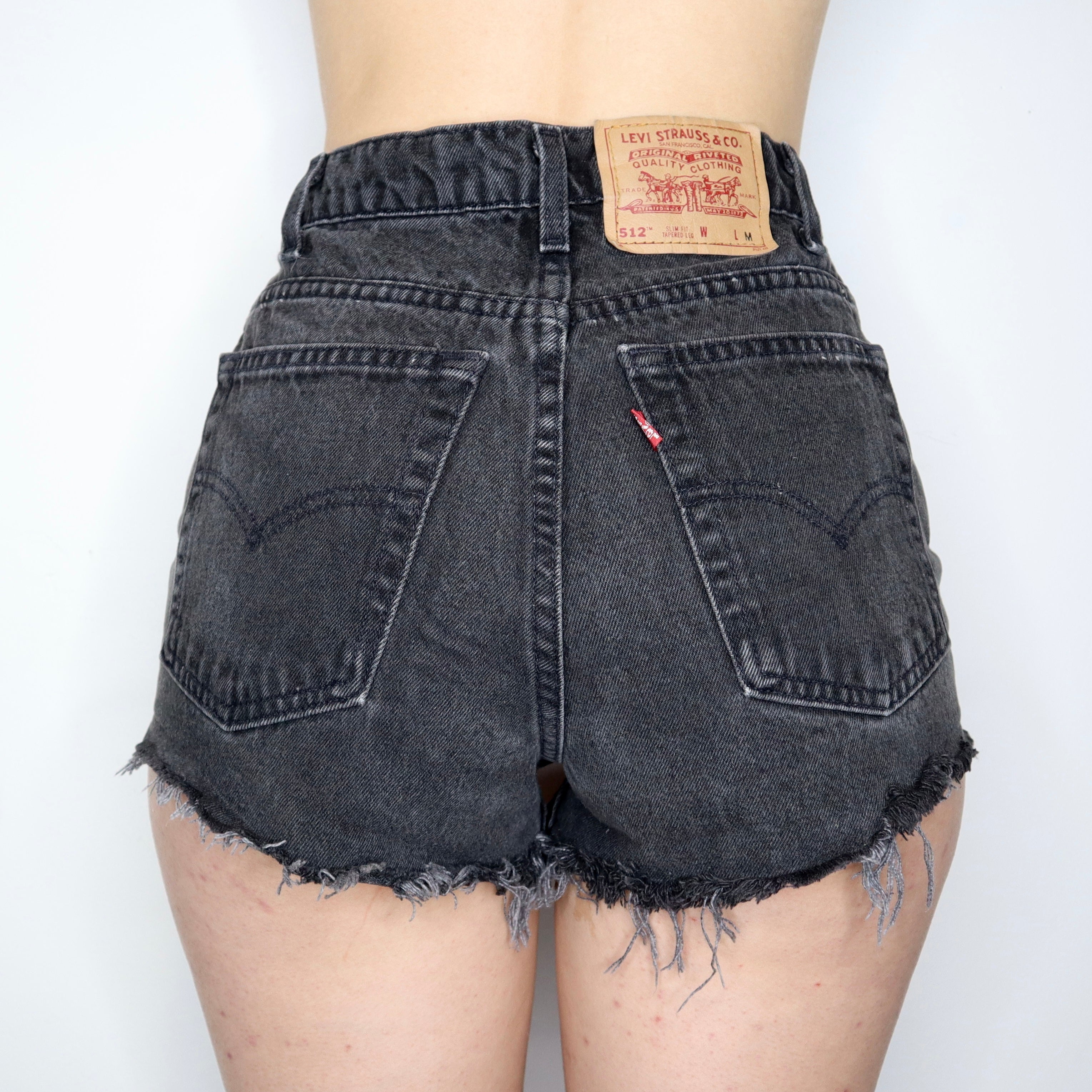 Levi's Black Denim Shorts - Imber Vintage