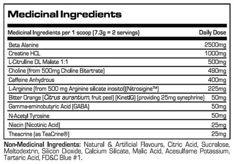 ProSupps Mr Hyde NitroX Supplement Facts