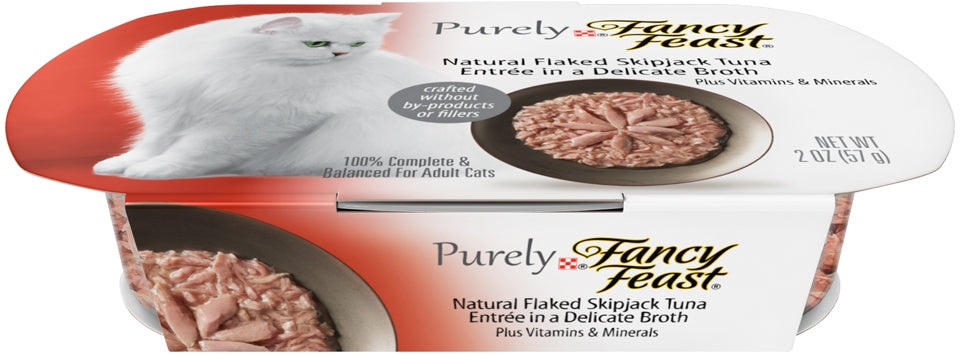 Fancy Feast Purely Natural SkipJack Tuna Entree Cat Food Tray