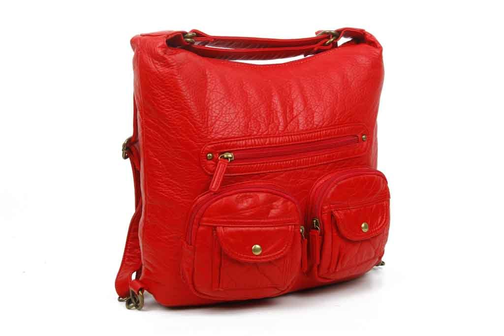 Convertible Crossbody Backpack - Red – Ampere Creations