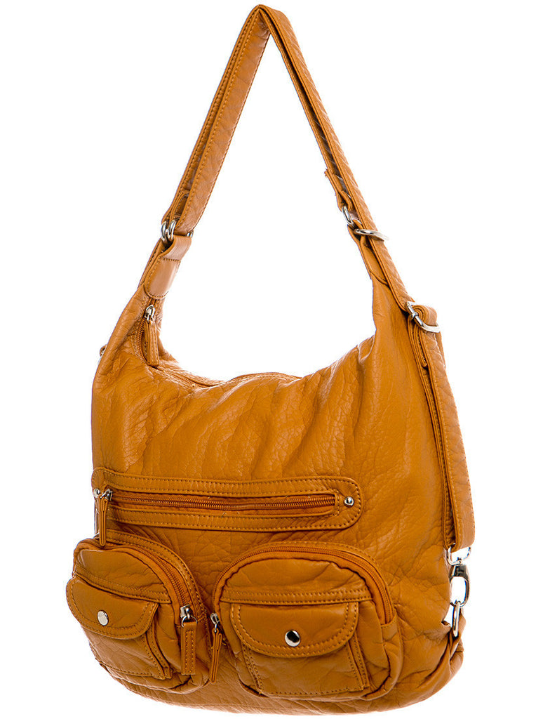 Convertible Crossbody Backpack - Camel – Ampere Creations