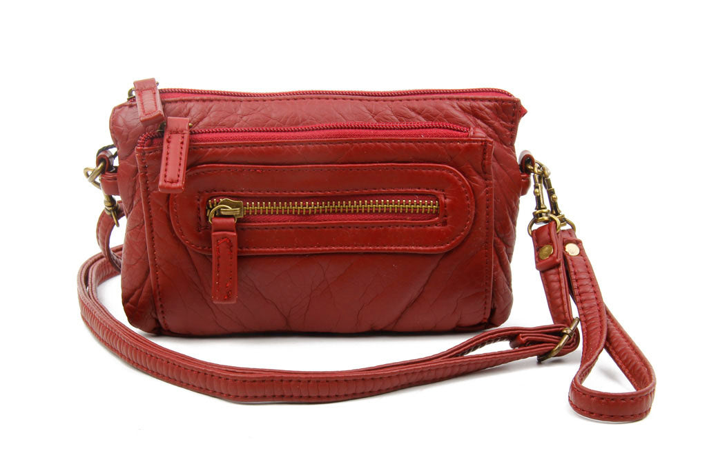 The Anita Three Way Crossbody Wristlet - Burgundy – Ampere Creations