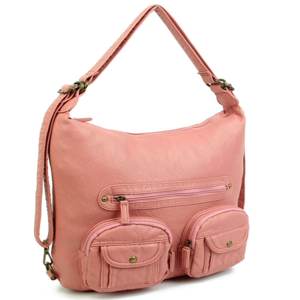 Convertible Crossbody Backpack - Rose Pink – Ampere Creations