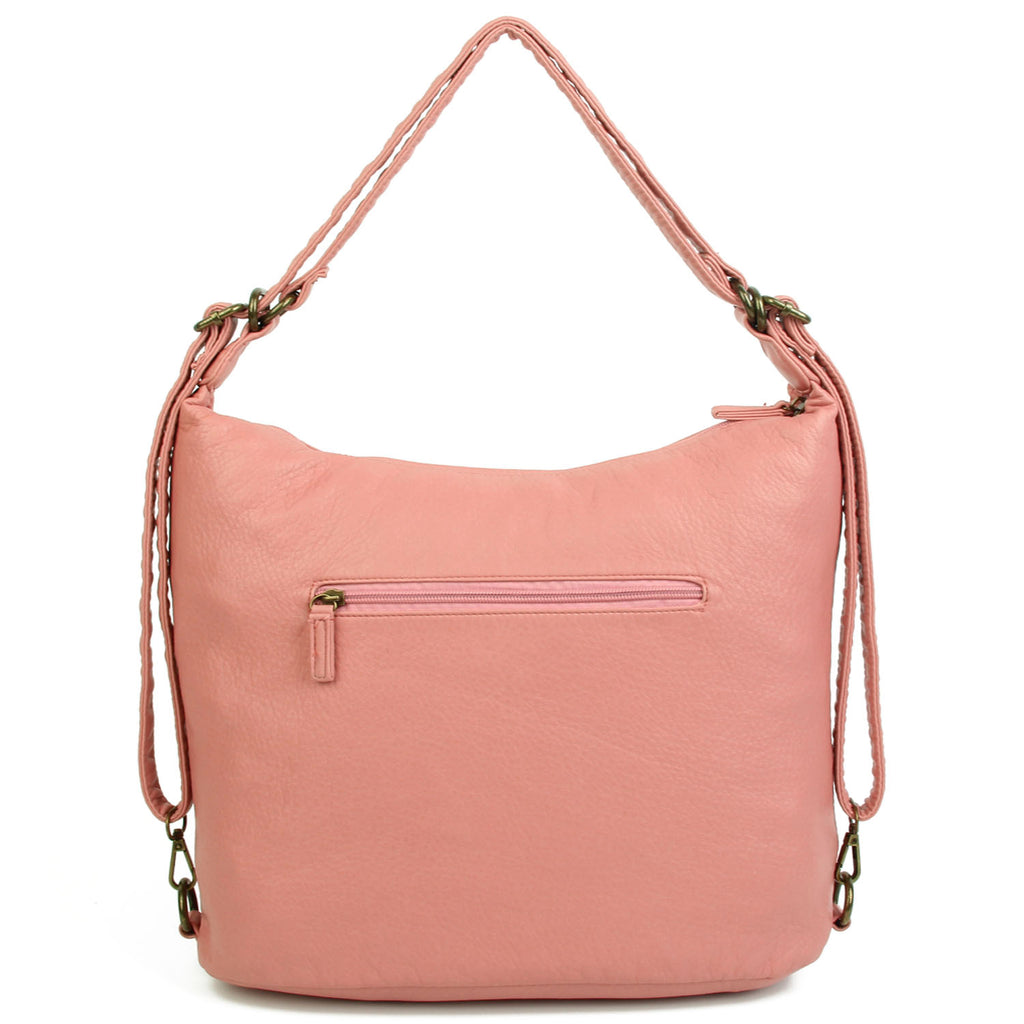 Convertible Crossbody Backpack - Rose Pink – Ampere Creations