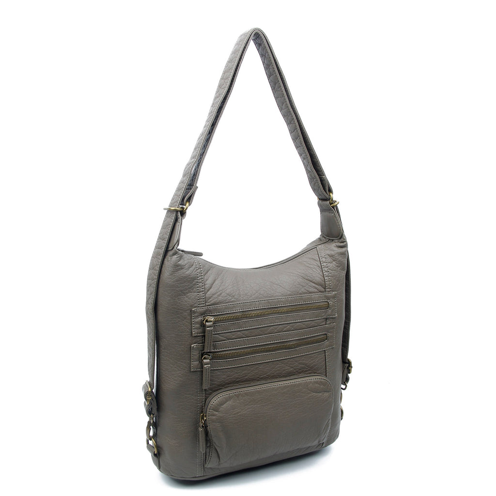 The Lisa Convertible Backpack Crossbody - Dark Grey – Ampere Creations
